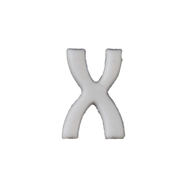 Wachsbuchstabe Echtwachs "X" 8mm weiß