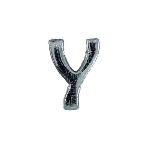 Wachsbuchstabe Echtwachs "Y" 8mm silber