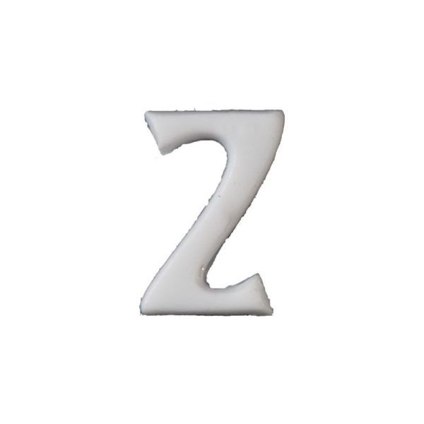 Wachsbuchstabe Echtwachs "Z" 8mm weiß