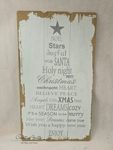 Wandbild Wandschild Holzschild Weihnachtsdeko Weihnachten