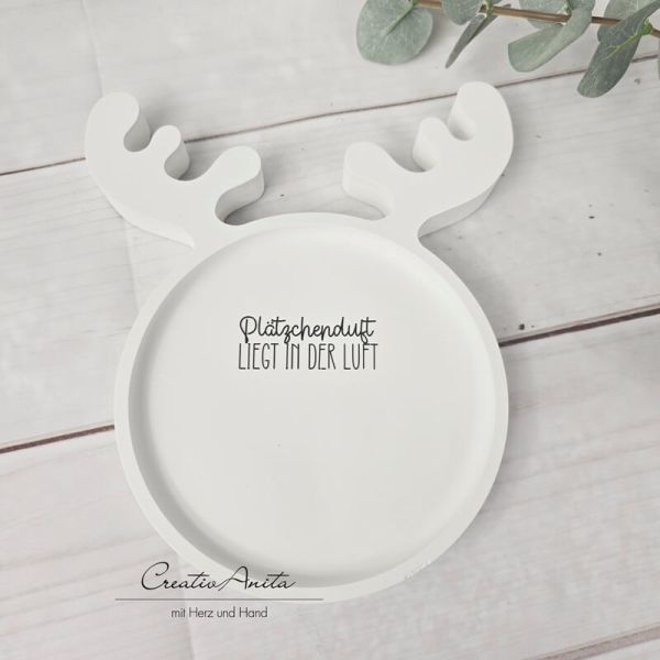 Weihnachtsteller Elch -Plätzchenduft-
