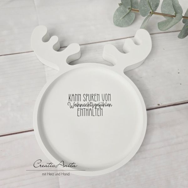 Weihnachtsteller Elch -Weihnachtsgefühle-