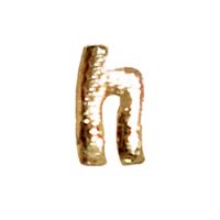 Wachsbuchstabe Echtwachs "h" 8mm gold