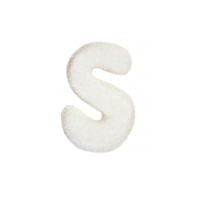 Wachsbuchstabe Echtwachs "s" 8mm weiß