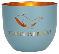 Metallwindlicht - Geborgen und behütet - Hellblau