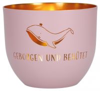 Metallwindlicht - Geborgen und behütet - Rosa
