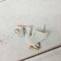 Storch mit Baby Junge 2D