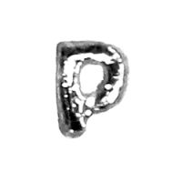 Wachsbuchstabe Echtwachs "p" 8mm silber
