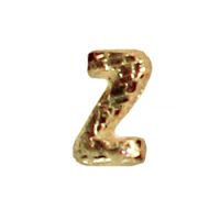 Wachsbuchstabe Echtwachs "z" 8mm gold