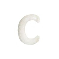 Wachsbuchstabe Echtwachs "c" 8mm weiß
