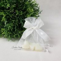 Gastgeschenk - Kundengeschenk mit 3 Seifenherzen NATUR - Weiß - Fix & Fertig