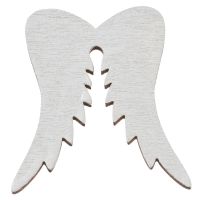Holz-Engelsflügel grau, ca. 5cm, 3 Stück