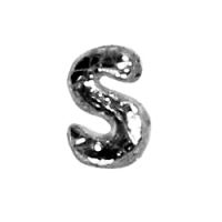 Wachsbuchstabe Echtwachs "s" 8mm silber