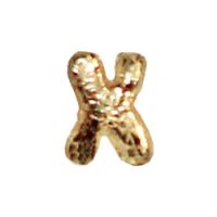 Wachsbuchstabe Echtwachs "x" 8mm gold