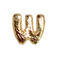 Wachsbuchstabe Echtwachs "w" 8mm gold