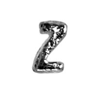 Wachsbuchstabe Echtwachs "z" 8mm silber