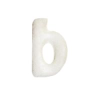 Wachsbuchstabe Echtwachs "b" 8mm weiß