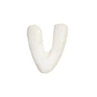 Wachsbuchstabe Echtwachs "v" 8mm weiß