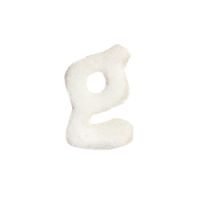 Wachsbuchstabe Echtwachs "g" 8mm weiß