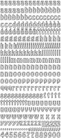 Konturensticker -Buchstaben klein- silber
