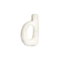 Wachsbuchstabe Echtwachs "d" 8mm weiß