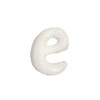 Wachsbuchstabe Echtwachs "e" 8mm weiß