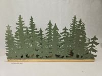 Wald grün - Adventsgesteck mit Gläser