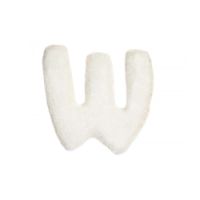 Wachsbuchstabe Echtwachs "w" 8mm weiß