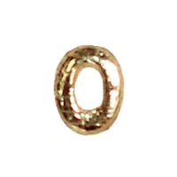 Wachsbuchstabe Echtwachs "o" 8mm gold