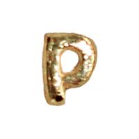 Wachsbuchstabe Echtwachs "p" 8mm gold