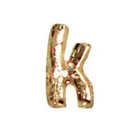 Wachsbuchstabe Echtwachs "k" 8mm gold