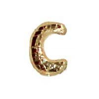 Wachsbuchstabe Echtwachs "c" 8mm gold