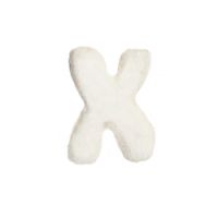 Wachsbuchstabe Echtwachs "x" 8mm weiß