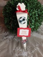 Einladung Einschulung - Schultüte - Fußball - Rot
