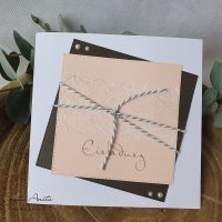 Einladungskarte Square OLIVE-LACHS