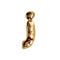 Wachsbuchstabe Echtwachs "j" 8mm gold