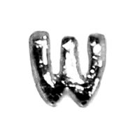 Wachsbuchstabe Echtwachs "w" 8mm silber