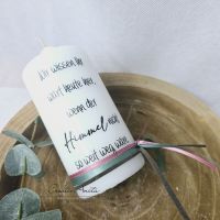 Gedenkkerze - Trauerkerze - Erinnerungskerze - Hochzeit Midi -Wir wissen...-