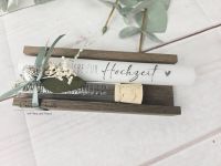 Kerze mit Reagenzglas Wunscherfüller -Alles liebe zur Hochzeit- Dekoriert - Hochzeitsgeschenk