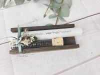 Kerze mit Reagenzglas Wunscherfüller -verliebt verlobt verheiratet- Dekoriert - Hochzeitsgeschenk