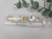 Geschenk zur Konfirmation - Stabkerze mit Kerzenhalter und Seifenfisch - ROSA