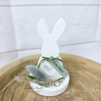 Geschenk zu Ostern - Osterdekoration - Hase in Schale, dekoriert