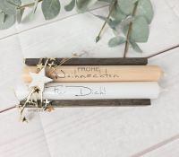 Weihnachtsgeschenk Kerzen - Stabkerzen mit Spruch -Frohe Weihnachten Für Dich-