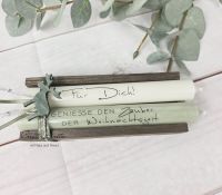 Weihnachtsgeschenk Kerzen - Stabkerzen mit Spruch -Für Dich Geniesse den Zauber der Weihnachtszeit-