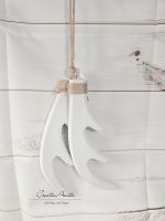 Anhänger Geweih Holz in weiß