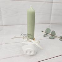 Glücksschwein mit Kerze -salbei-
