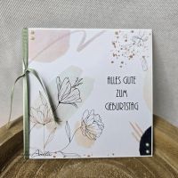 Glückwunschkarte -Blume- Geburtstagskarte Naturfarben