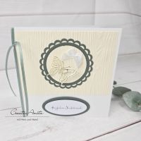 Glückwunschkarte zum Geburtstag in Holzoptik Creme-Weiß