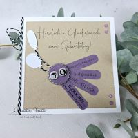 Glückwunschkarte zum Geburtstag -Natur-Lila-