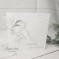 Glückwunschkarte zur Hochzeit - Schlicht und Edel - Silberherzen